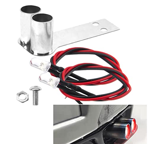 ShareGoo Metal Simulation Exhaust Pipe Tailpipe LED Modified Compatible with Traxxas HPI HSP...