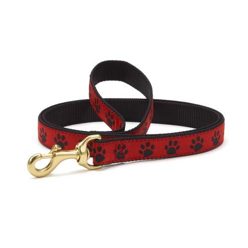 Up Country Reb-L-N - Correa Estrecha para Perros (5/8"), Color Rojo y Negro