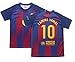 CEKFAX 2025/2026 Barca Home #10 Yamal Football Soccer Kids Jersey Shorts Socks Set Youth Sizes (Navy,16)