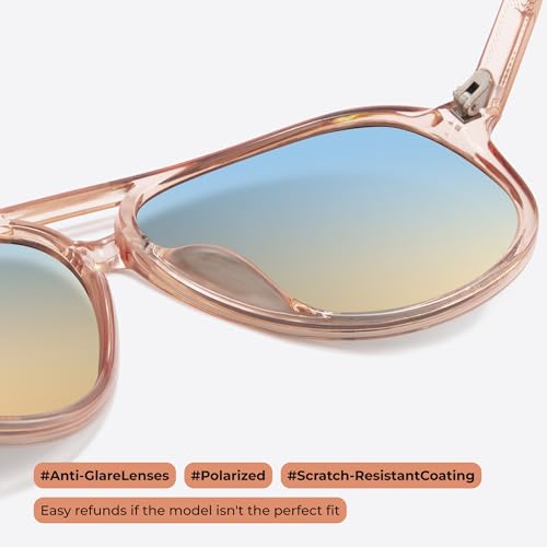 livho Trendy Polarized Aviator Sunglasses Women Men, Retro Sun Glasses for Women Men 2025, Oversized UV Protection Shades3