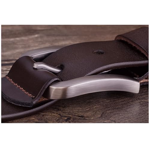 Genuine Leather Belt 110cm, 115cm, 120cm, 125cm Men's Needle Buckle Pure Cowhide Men's Belt Retro Casual Pants Belt4