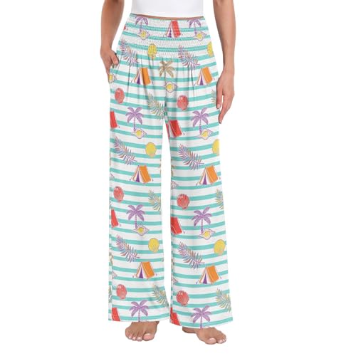 Pantalon de travail extensible taille haute ample et confortable