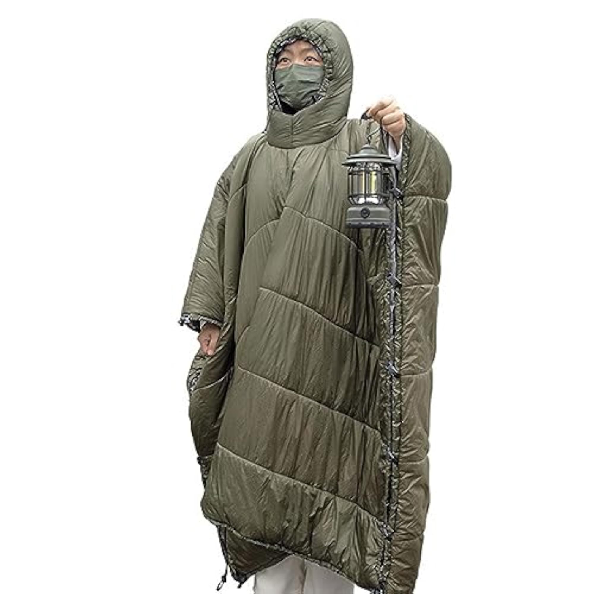 Portable Sleeping Bag Cloak, Hooded Blanket Hammock
