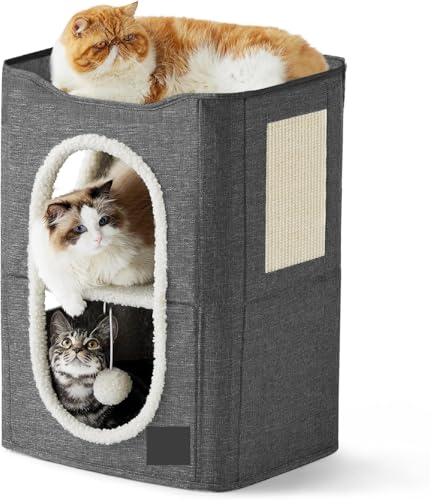 Artificial pet mat The Exquisite Pet Cat House Is Equipped With Plush Ball Hangers And Grippers That Can Be Folded, As Well As Artificial Pet Beds, Suitable For Indoor Pet Cats Suitable for indoor pet