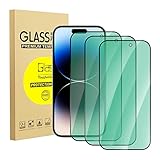 Anti Blue Light Screen Protector for iPhone 14 Pro Max, 3 Pack Blue Light Blocking Tempered Glass Film for iPhone 14 Pro Max 6.7''[Green Light Eye Protection], 9H HD Tempered Glass Screen Protector -  zonyee