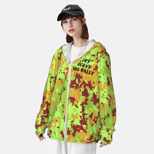 Dry Heavy and Rally Men's Sun Protection Shirts with Zipper Women's Long Sleeve SPF Uv Shirt,4