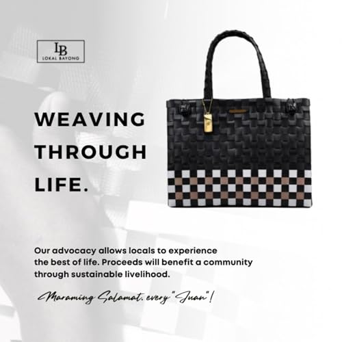 Cindy Luxe Checkered Handbag – Woven Tote Purse for Women, Elegant & Eco-Friendly Design2