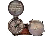 Engraved Compass Personalized Compass Antique Compass Custom Gift Brass Compass Gift for Graduation, Anniversary, Baptism, Retirement, or Christmas - Vintage Style Working Compass