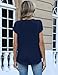 Zeagoo Tops for Women Trendy 2026 Fashion Trendy Clothing Cap Short Sleeve Shirts V Neck Button Down Dressy Blouses Navy Blue
