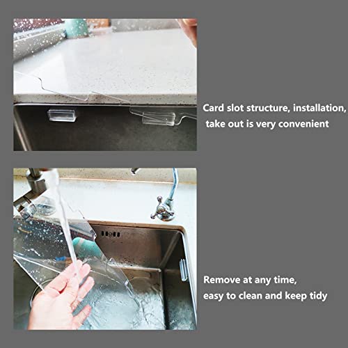 Sink Splash Guard, Splatter Guard Kitchen Gadget Eco Friendly Durable For Kitchen, Acrylic Material, The Kitchen Is More Beautiful, Easy To Install (13 * 5.51Inch) #TOP2
