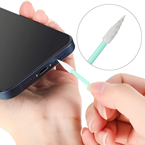 SHULLIN Pack of 17 Metal Anti Dust Plug Phone Port Cleaning Brush Kit Mobile Phone Speaker Cleaning Brushes Mobile Phone Cleaning Phone Receiver Cleaning Brush for iPhone 11/11 Pro Max/12 Mini/12 - Image 2