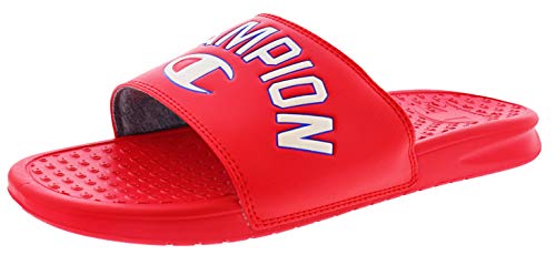 Champion Club Men's Slide Sandals Scarlet, 12 Medium