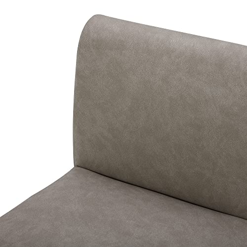 Chita Counter Height Bar Stools Set Of 2, 25" H Seat Height Upholstered Barstools, Pu Leather In Stone Grey #TOP4