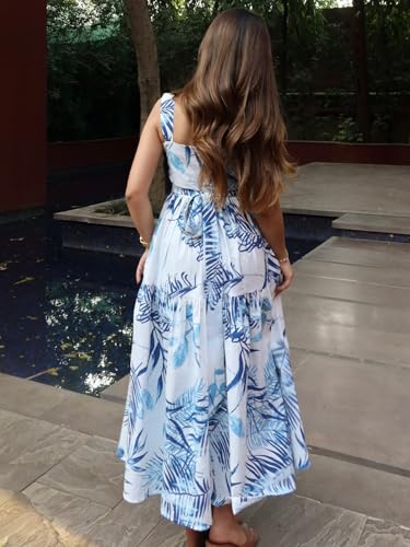 Image of GRECIILOOKS Maxi Dress for Women | Long One Piece Outfit | Casual Western and Stylish Party Outfit | Trendy Summer Fashion for Womens