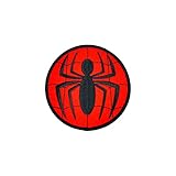 Spider-Man Logo Iron On/Sew On Patch - Embroidered Spiderman Clothes Applique, 3.5'