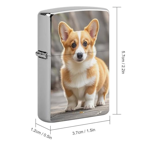Funda para encendedor clásico con diseño Corgi Dogs miniatura 2