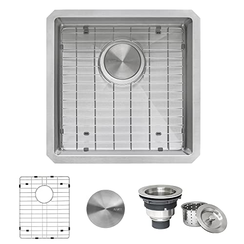 Image of Ruvati 18 inch Undermount Bar Prep 16 Gauge Kitchen Sink Round Corners Stainless Steel Single Bowl - RVH7118