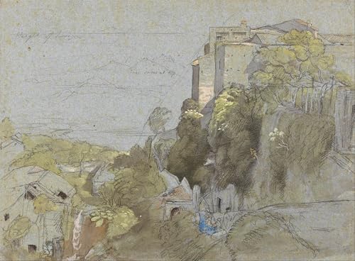 Tableau toile colline italienne 60x90cm SERENDIPITP affiche art mural salon