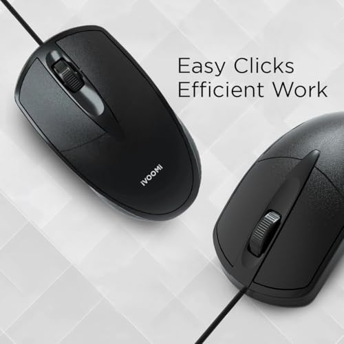 Image of iVOOMi Super Wired Keyboard and Mouse Combo, BIS Approved, Full-Size Layout with Numeric Pad, Spill Resistant, Rupee Key, for Win /Mac /Linux, BIS Approved, Included Free Keyskin - 1 Year Warranty
