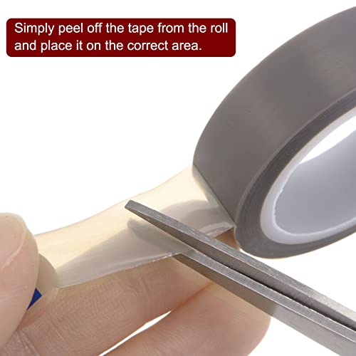 Image of HARFINGTON PTFE Film Tape Roll, 0.8 inch x 33 ft High Temperature Tape 0.06mm Thickness with Single Side Adhesive for Vacuum Sealer Machine, Hand Impulse Sealers, Gray
