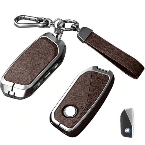Image of Car Key Fob Shell Cover & Keychain Set compatible with BMW