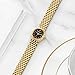 BERNY Gold Watches for Women Vintage Bracelet Wrist Watch Luxury Small Ladies Oval Quartz Watch with Tools Included(Black Dial)