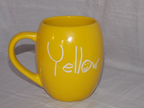 M&Ms Big Face Ceramic Barrel Character Mug w/Signature-Yellow