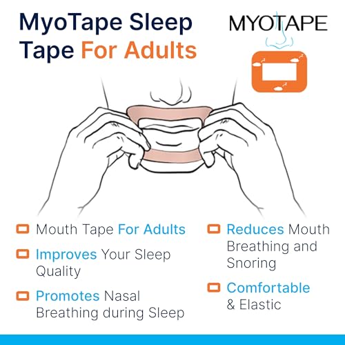 myotape - sleep tape for adults - 90 nights - reduce snoring - improve sleep - promote nasal breathing - menwomenunisex