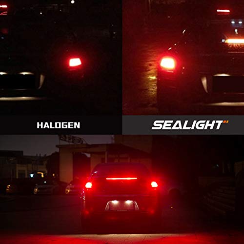 Image of SEALIGHT 7443 LED Bulb Red 7443R 7440R 12V for Tail Lights Brake Lights Replacement 7440 T20 7444 992 W21W 27 SMD 2835 Chipsets with Projector