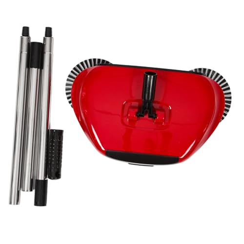 PRETYZOOM 3-in-1 Hand Push Sweeper Broom Dustpan Vacuum Broom Sweeper for Hard Floor Random Color