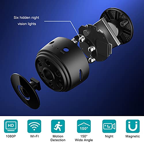 1080P Mini Ip Camera Wifi Wireless Baby Monitor Home Security Surveillance Nanny Cam Small Indoor Outdoor Video Recorder Motion Sensor Activated Night Vision Mirco Detection Support Sd Android Ios #TOP4