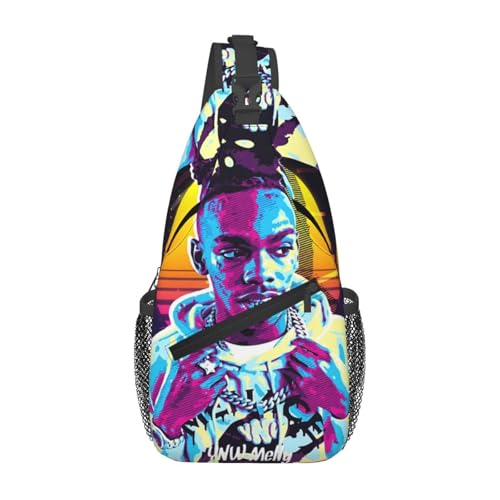 YNW Rapper Melly Shoulder Crossbody Bags Travel Chest Sling Bag Print Backpack Lightweight Handbag