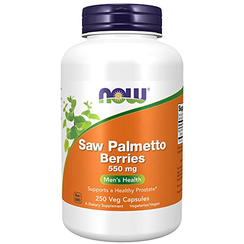 Now Foods, Saw Palmetto Berries ( Bayas de Saw Palmetto ), 550 mg, 250 Cápsulas veganas, Probado en Laboratorio, Vegetariano, Sin Gluten, Sin Soja Cover