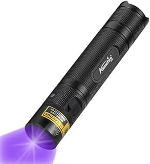 ALONEFIRE SV005 10W LED 365nm UV Flashlight Blacklight Portable USB Rechargeable Black Light Full Metal Case Pet Urine Detector with UV Protective Glasses, Battery Included for Resin Curing