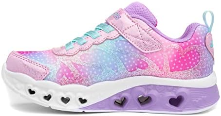 Skechers Flutter Heart Lights-Simply Sneaker, Pink/Multi, 11.5 US Unisex Little Kid | Image 3