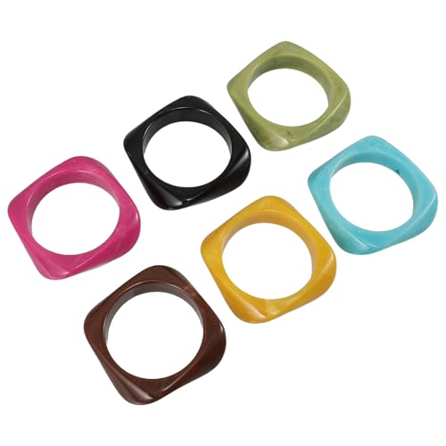 Bracelet manchette vintage multicolore 6 pièces, présent anniversaire