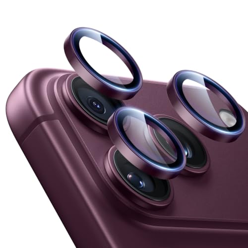 Image of ESR Camera Lens Protector for Phone 2026 Pro Max /Phone 2026 Pro, Ultra-tough HD Individual Lens Protectors, Ultra-thin Tempered Glass, 1 Pack, Claret