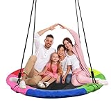 Tree Swing, Saucer Flying Swing 40 Inch for Kids, 900lbs Weight Capacity, with Adjustable...