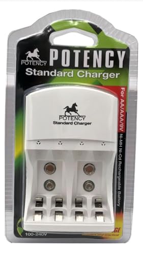 Kit Carregador de Pilhas e Baterias 9v Bivolt + 4 Pilhas AA 4700mah + 4 Pilhas AAA 2700mah Recarregá