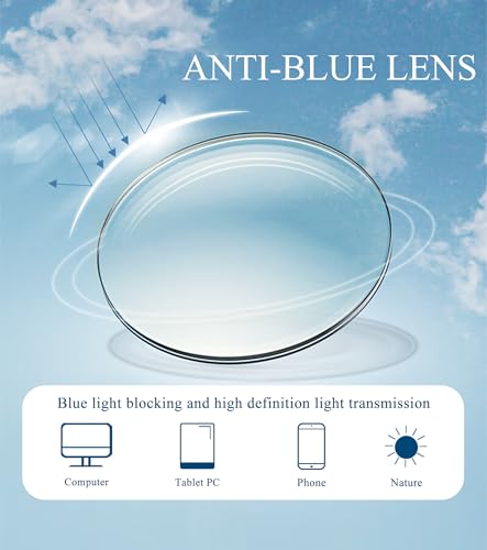 Image of SooGree Blue Light Blocking Glasses Men Women Anti Blu-Ray Clear Gaming Glasses Half Frame UV 400 Anti Eyestrain Computer