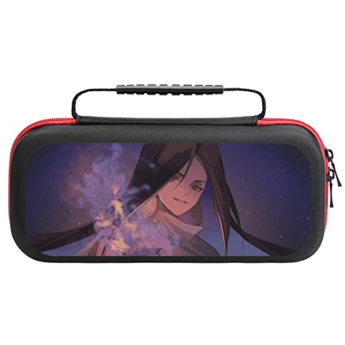 スイッチ用キャリーケース シャーマンキング 麻倉葉王 Switch専用キャリーケース 本体・カード20点収納可 多機能 スタンドポーチ 充電ポートメッシュポケット付き 持ち運び ハードポーチ 大容量 ゲームカード収納 Joy-Con 小物収納 防塵/防汚/耐衝撃 手提げ アニメ