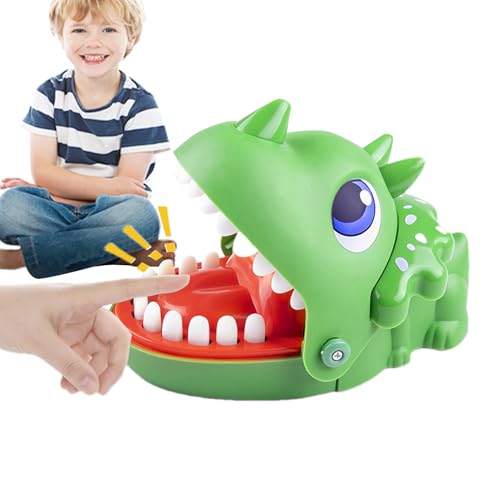 Juegos De Morder Dinosaurios: Divertido Juego De Dedos Triangulares, Juego De De Dragón, Juguete De Dentista De Resistente, Dientes Interactivos Originales para Personas Mayores | Jugue