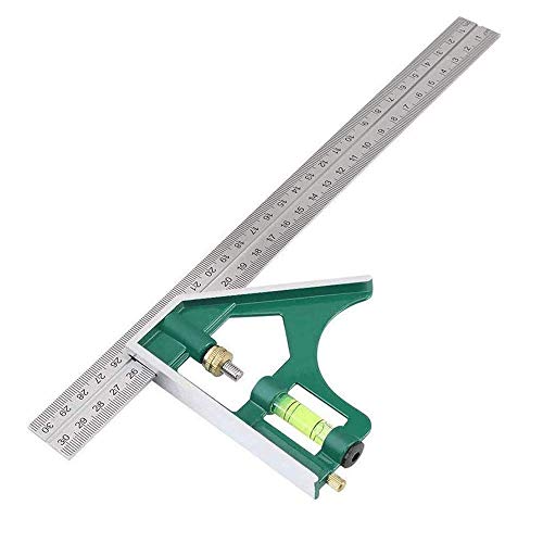 多功能角定規 新生活 応援 測定 ステンレス 組み合わせ コンビネーションスクエアルーラー ストレート定規 曲尺 直角ルーラー 30cm 耐熱性 耐腐食 高精度