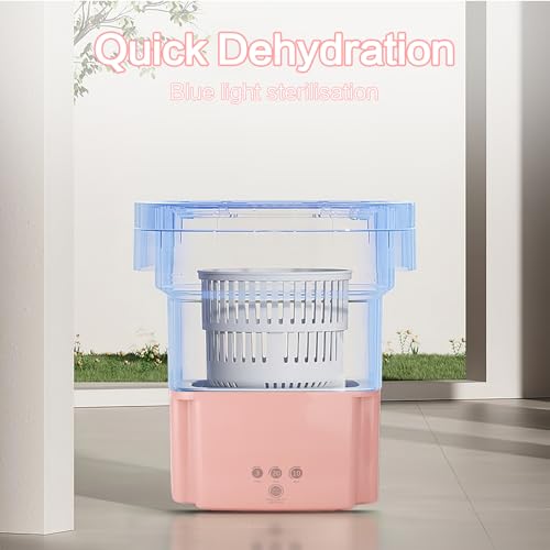 Portable Washing Machine with Spin Dryer, 15L Mini Washing Machine with Timing Function, Folding Washing Machine for Baby Clothes, Underwear, Socks, Towel, Apartment, Travel, Camping - Image 5