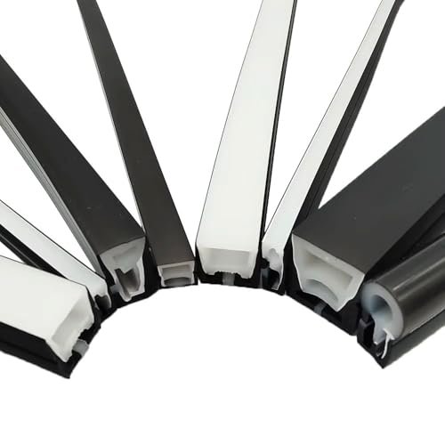 DYKWSWYX 1M-10M Black LED Neon Silica Gel Tube - Waterproof, Light Blocking Soft Rope Tube for Flexible Strip Lights, Even Lighting No Spots(T2020 All Black,10M)