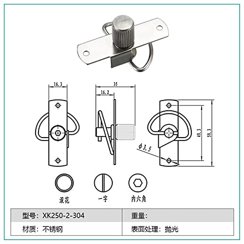 Loquet à compression 57 en acier inoxydable pour armoire - 3