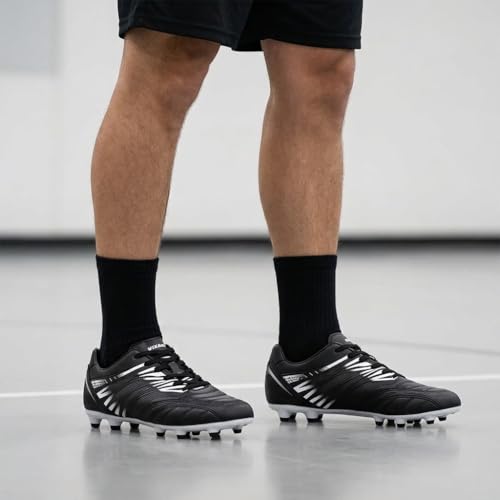 Image of Vizari Valencia Firm Ground Soccer Cleats for Men & Women - Adult Football Shoes with Wide Fit, TPU Studs, Comfortable Design, Size 6.5 to 13 (Unisex)