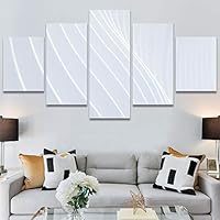 SIGNWIN 5 Panel Canvas Wall Art Linear Patterns for Home Decorations Ready to Hang - 60