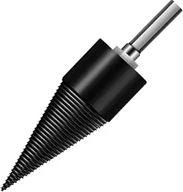 Broca de Perfuração para Quebra Madeira Ferramenta Cone Divisores Toras Máquina Elétrica Bits Acessório Alta Dureza Desgaste Design Rosca Espiral Rápida Trincamento Aço Longa Durabilidade