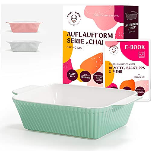 Happy Lemuro Auflaufform Klein für 1-2 Personen - Extra Hoch - Eckige...